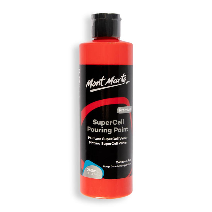 SuperCell Pouring Paint Premium 240ml -  Cadmium Red