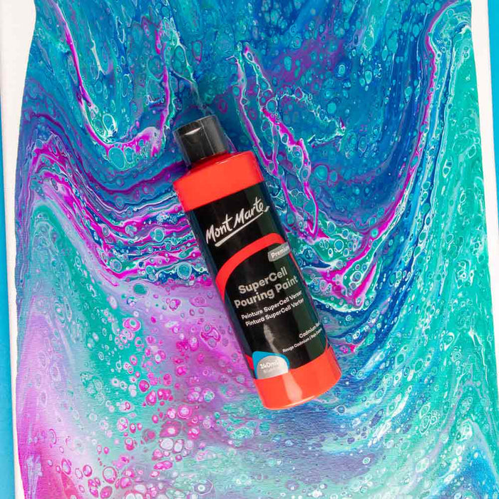 SuperCell Pouring Paint Premium 240ml -  Cadmium Red