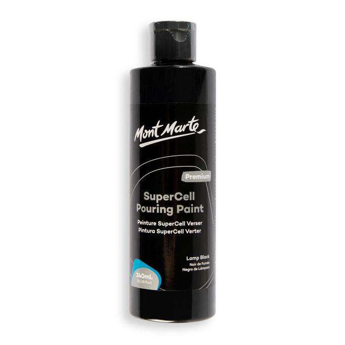 SuperCell Pouring Paint Premium 240ml - Lamp Black