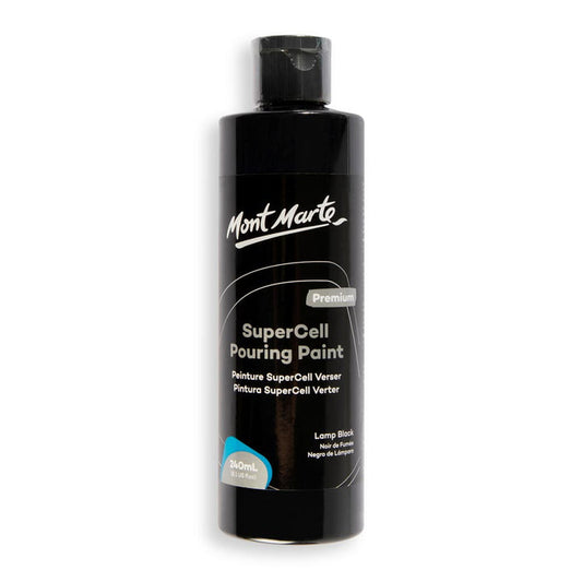 SuperCell Pouring Paint Premium 240ml - Lamp Black