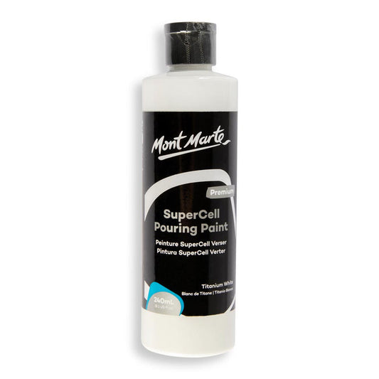 SuperCell Pouring Paint Premium 240ml - Titanium White