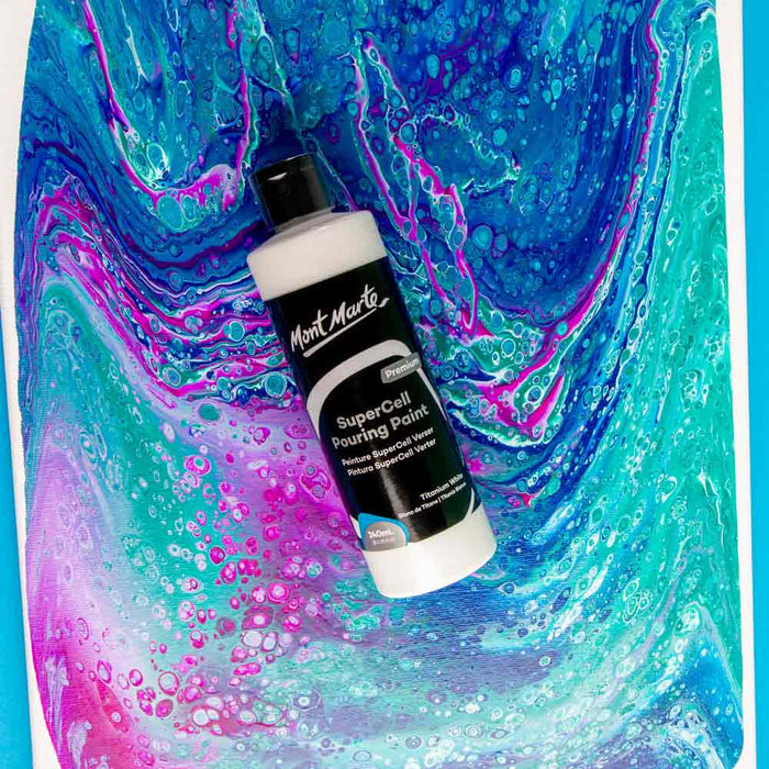 SuperCell Pouring Paint Premium 240ml - Titanium White