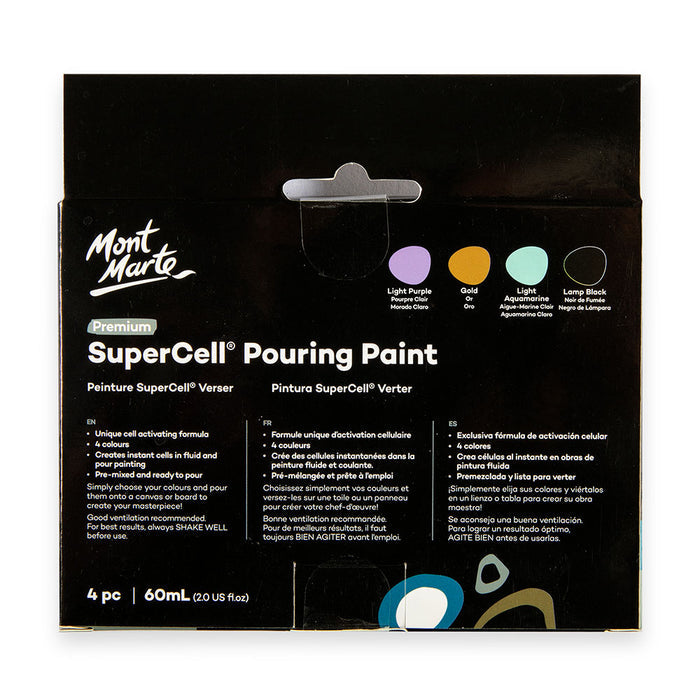 SuperCell Pouring Paint Set Premium 4pc x 60ml - Night Sky
