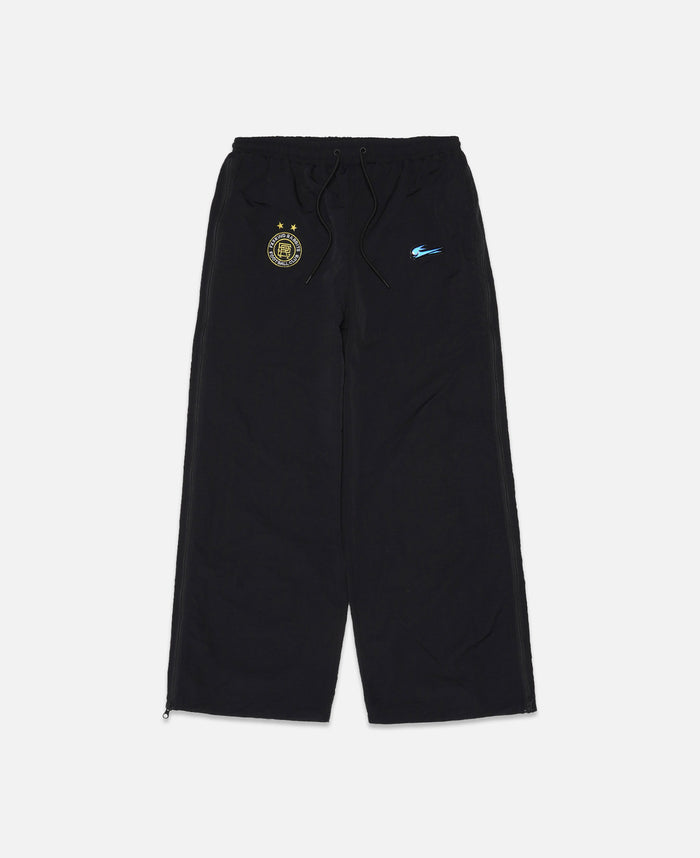 Switching Nylon Wide Pants (Black)