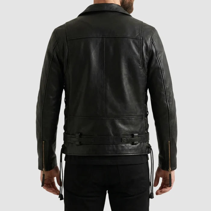 Terminator 2 Black Biker Leather Jacket for Men