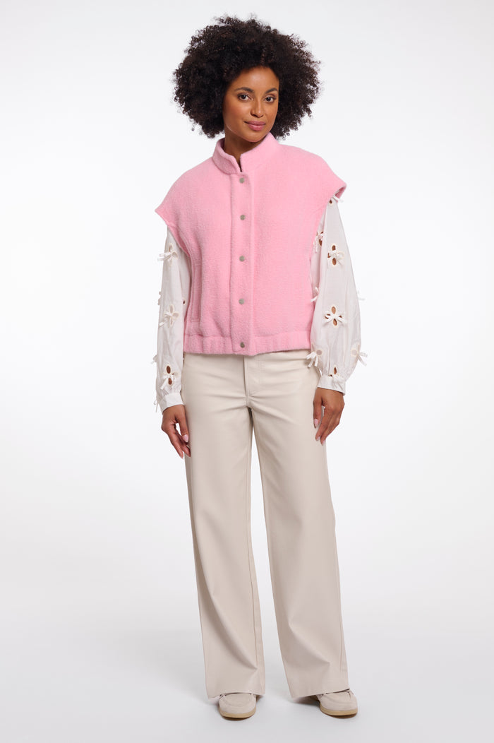 Teuntje Boxy Waistcoat Cotton Candy