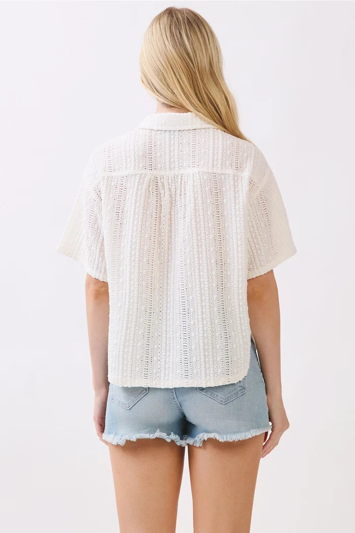 Textured Button-Up Shirt