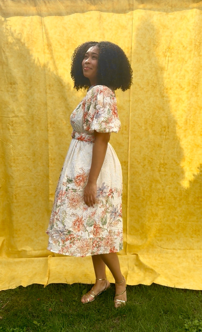 The Soft Bloom Midi Dress