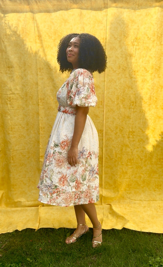 The Soft Bloom Midi Dress