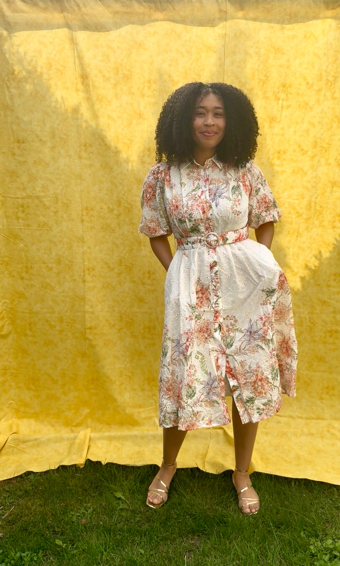 The Soft Bloom Midi Dress