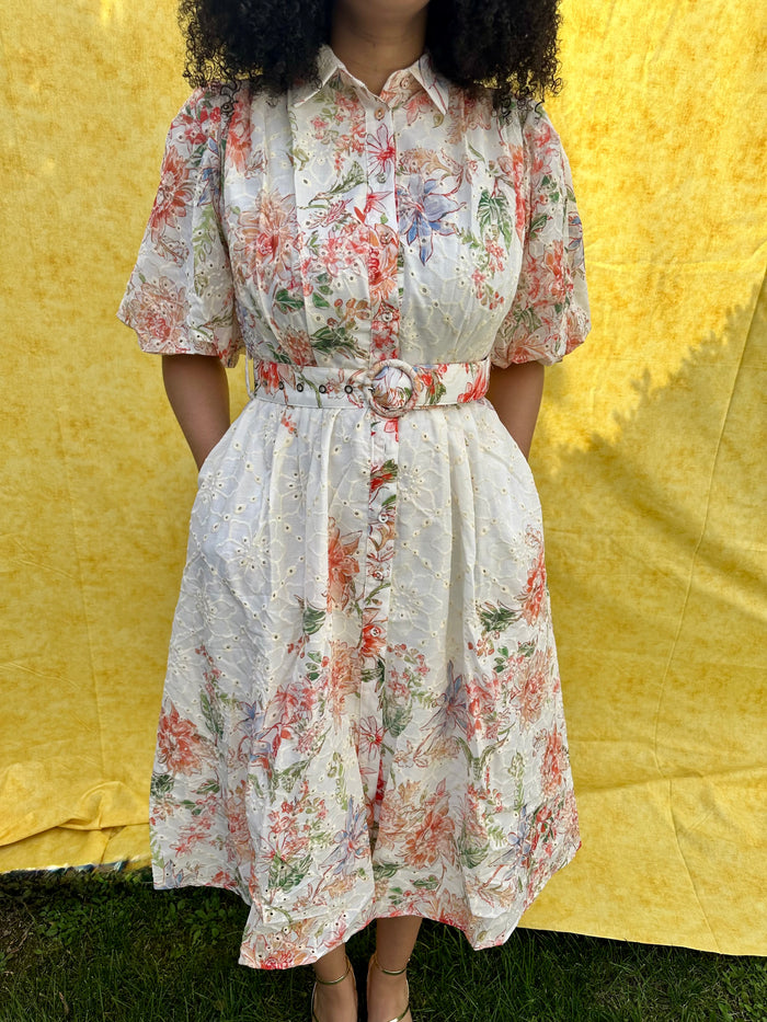 The Soft Bloom Midi Dress