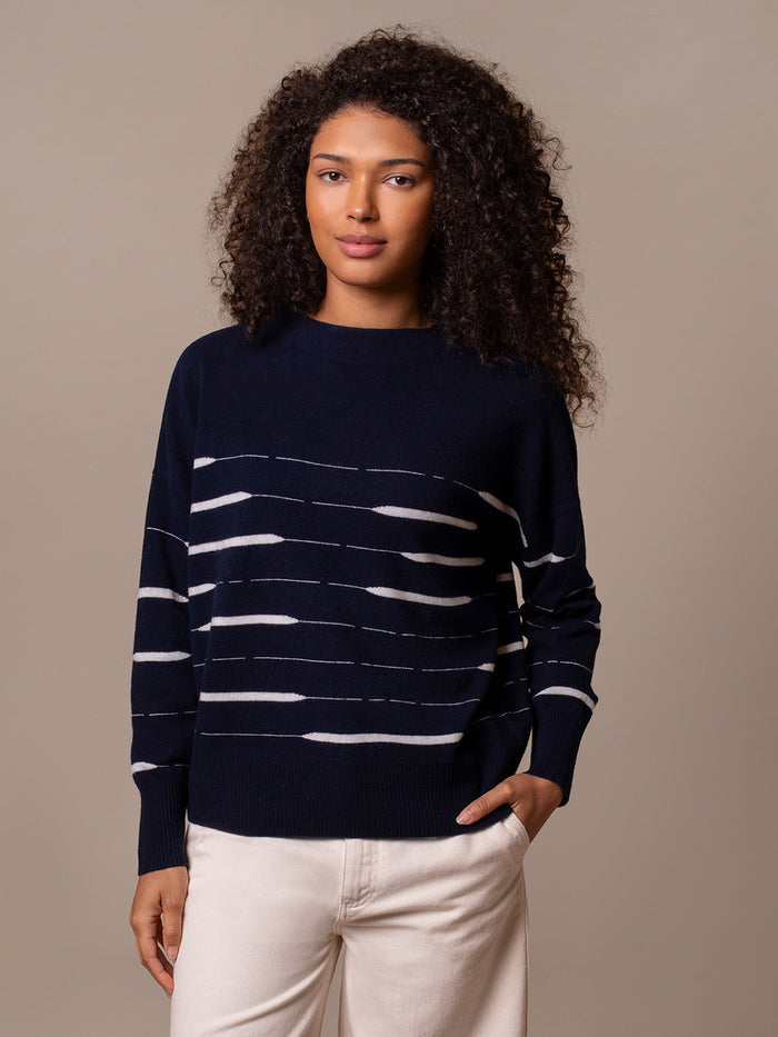 Tide Stripe Boat Neck Jumper
