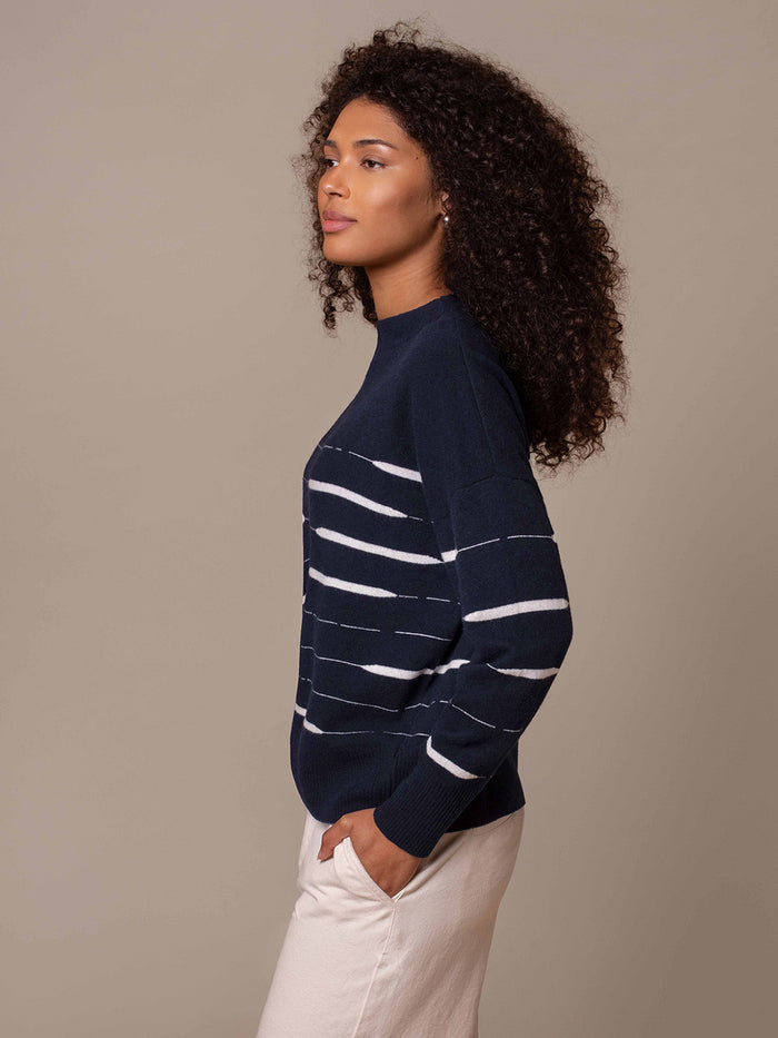 Tide Stripe Boat Neck Jumper