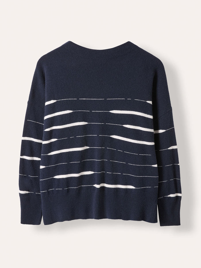 Tide Stripe Boat Neck Jumper