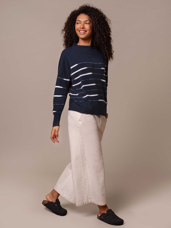 Tide Stripe Boat Neck Jumper