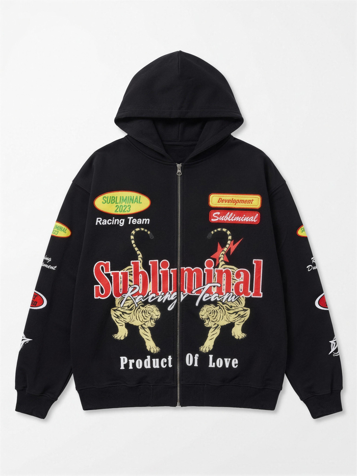 Tiger Racing Zip Up Hoodie