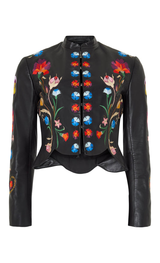 Toledo Fitted Leather Jacket - Black