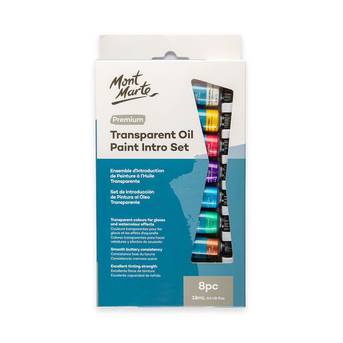 Transparent Oil Paint Intro Set Premium 8pc x 18ml