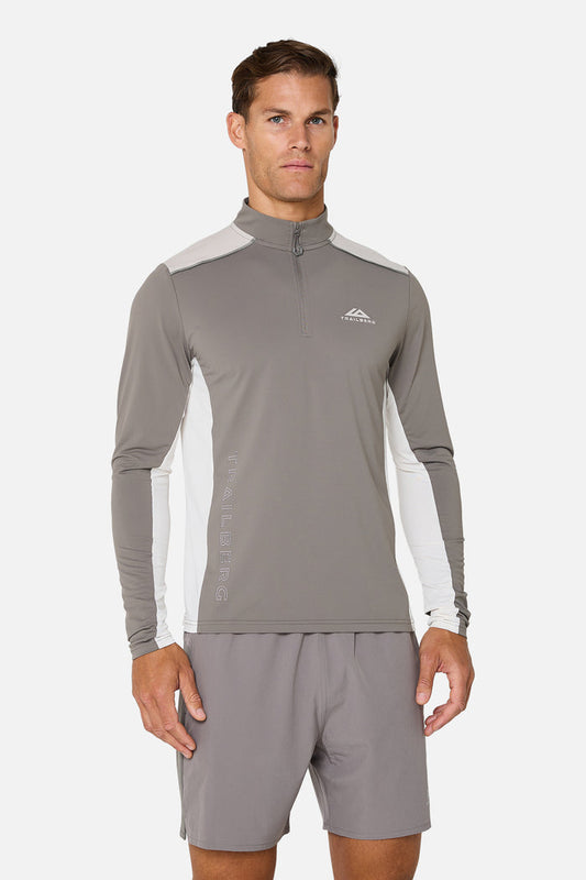 Triathlon Ultra Essentials 1/4 Zip Twinset - Mocha/Pebble Stone/Frosted Ridge