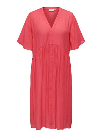 TULA BUTTON MIDI DRESS (TEABERRY)