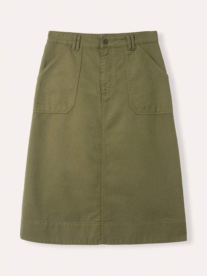 Twill A-Line Skirt