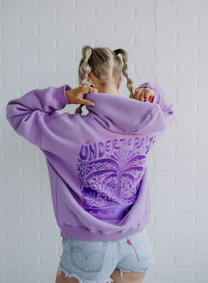 “Under the Palms” Hoodie - Purple
