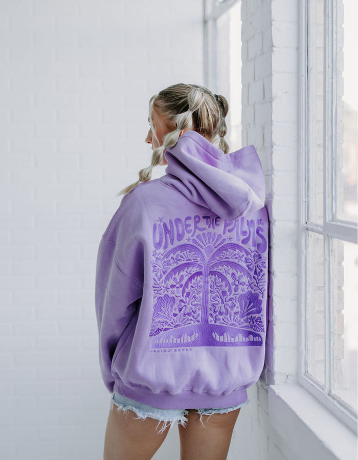 “Under the Palms” Hoodie - Purple