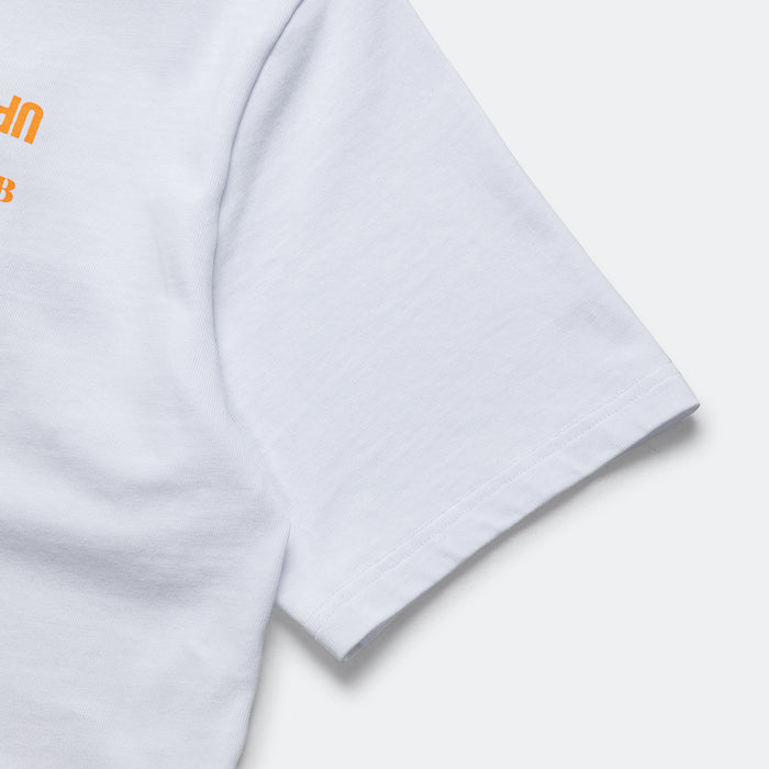 UP THERE X ATAB Lab 'Chess Man' Tee - White/Tangelo