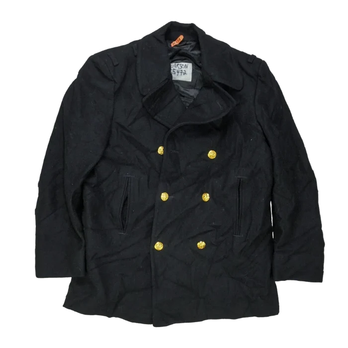 US Naval Academy Wool Pea Coat - 40R, Medium - US Navy Surplus - Great Coats