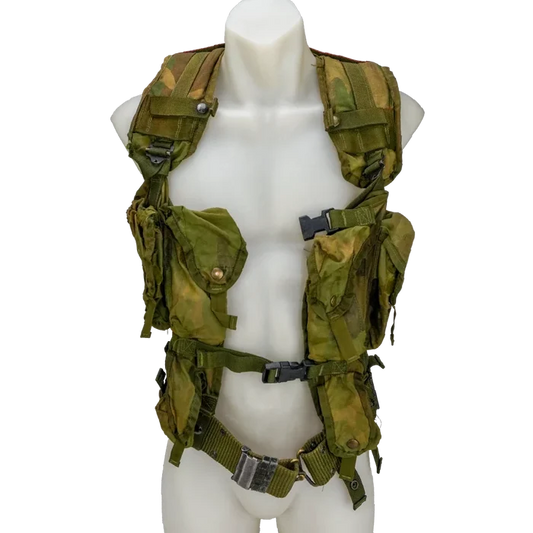 USGI 1st Gen Woodland Load Bearing Vest w/ Belt - Medium - US Army Surplus - Combat Vests & Rigs