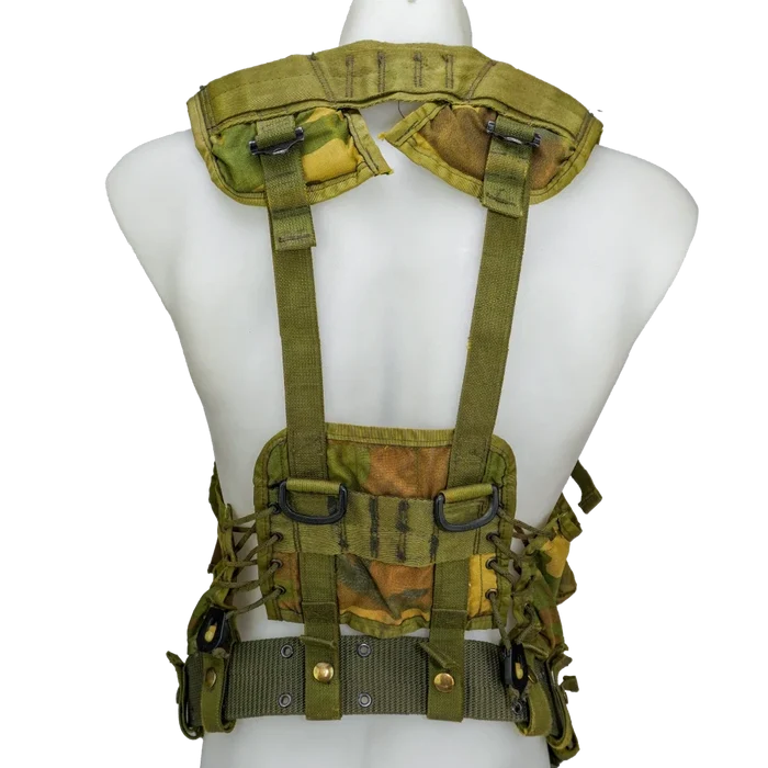 USGI 1st Gen Woodland Load Bearing Vest w/ Belt - Medium - Film Production Used - Combat Vests & Rigs