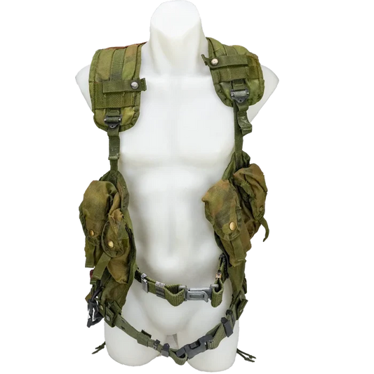 USGI 1st Gen Woodland Load Bearing Vest w/ Belt - Small - Film Production Used - Combat Vests & Rigs