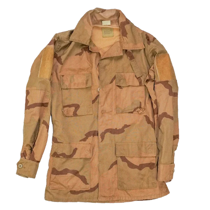 USGI 3 Colour Desert Red Dyed BDU Shirt - Small Long - Film Production Used - Field Shirts