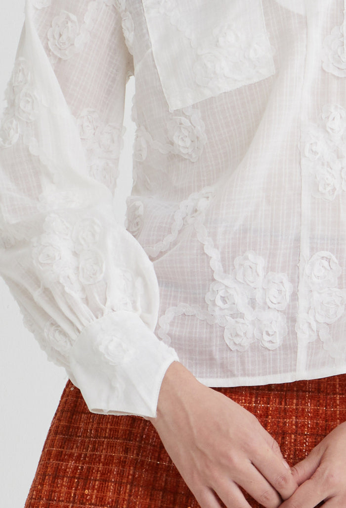 Valencia Bloom Collared Blouse