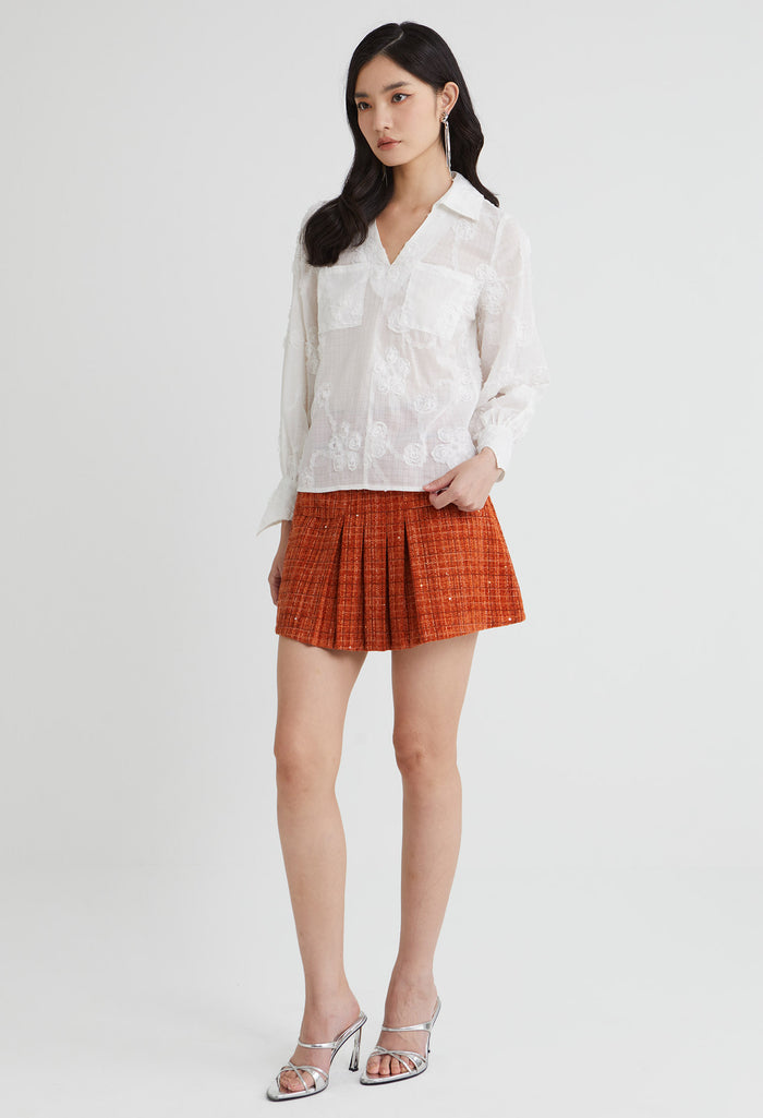 Valencia Bloom Collared Blouse