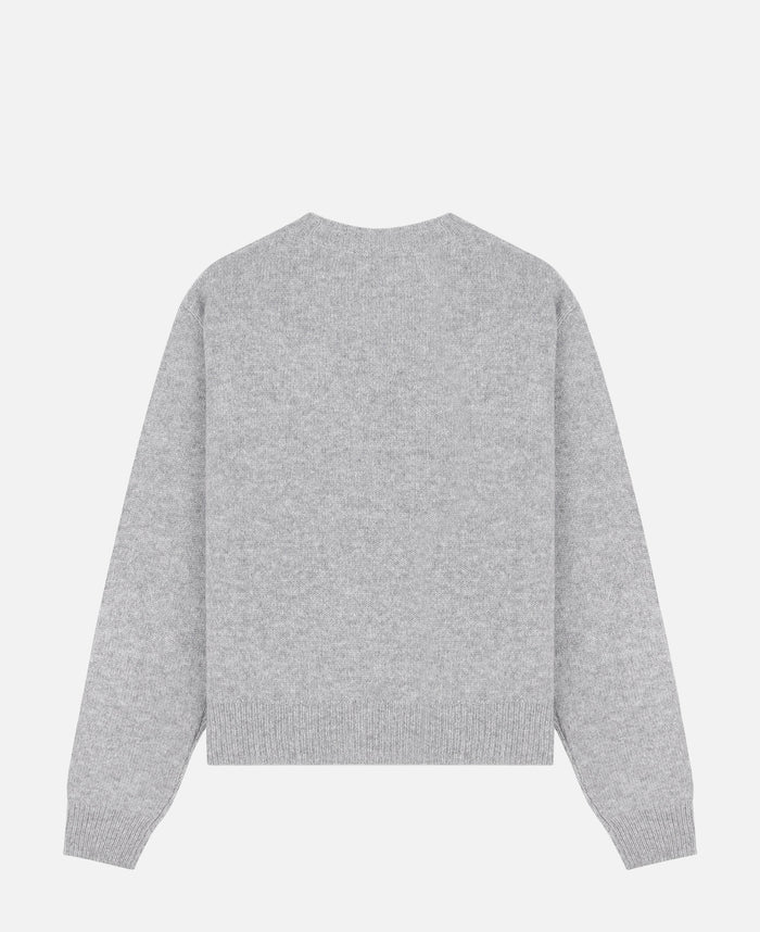 Vendome Script Cashmere Crewneck (Grey)