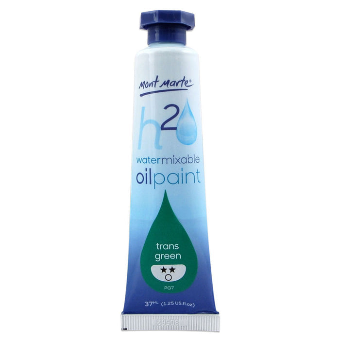 Water Mixable Oil Paint 37ml - Trans Green