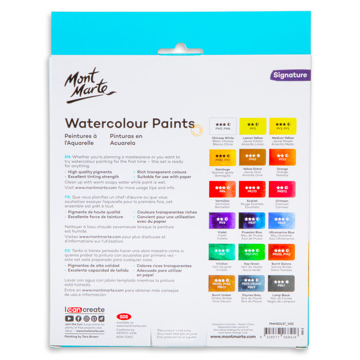Watercolour Paint Set 18pc x 12ml