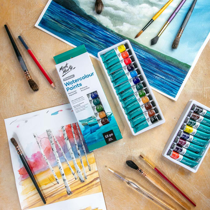 Watercolour Paints Premium 12pc x 8ml