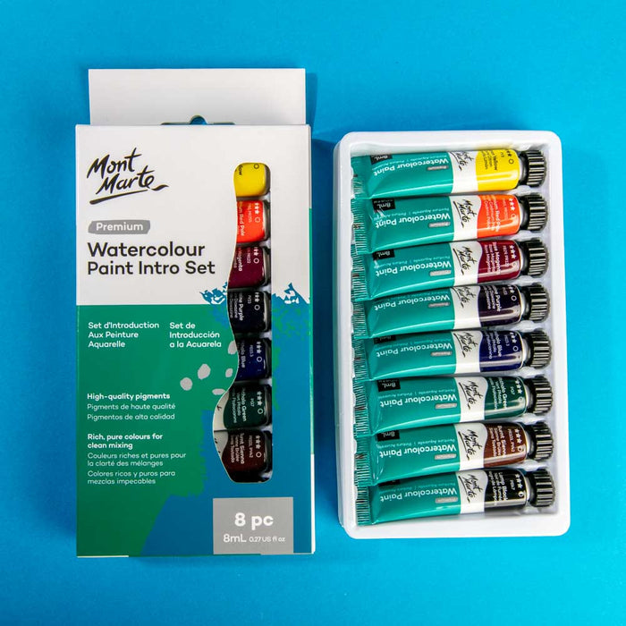 Watercolour Paints Premium Intro Set 8pc x 8ml
