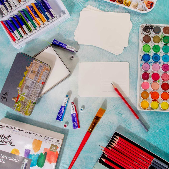 Watercolour Postcards Premium 300gsm 24 Cards 15.2 x 10.2cm (6 x 4in)