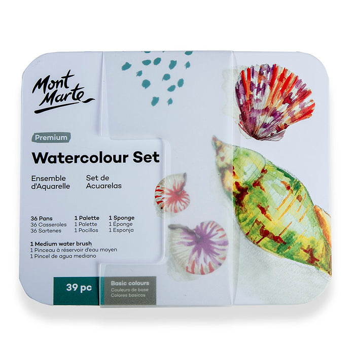 Watercolour Set in Tin 39pc