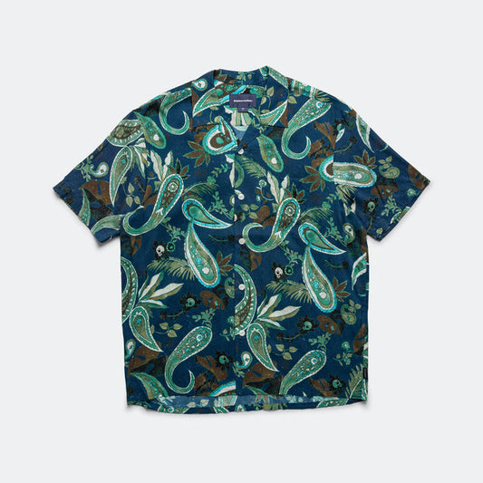 Weird Paisley SS Shirt - Navy