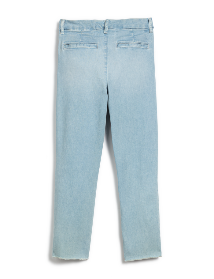 Flat back shot of 1975 Blue Wash Frank & Eileen Wicklow Italian Chino in Italian Performance Denim
