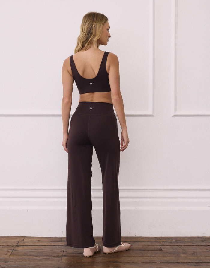 Wide Leg Legging in Mocha Bean