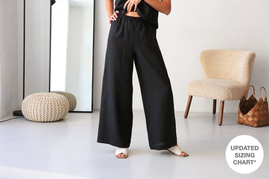 Wide-Leg Linen Pants ACAI in Black