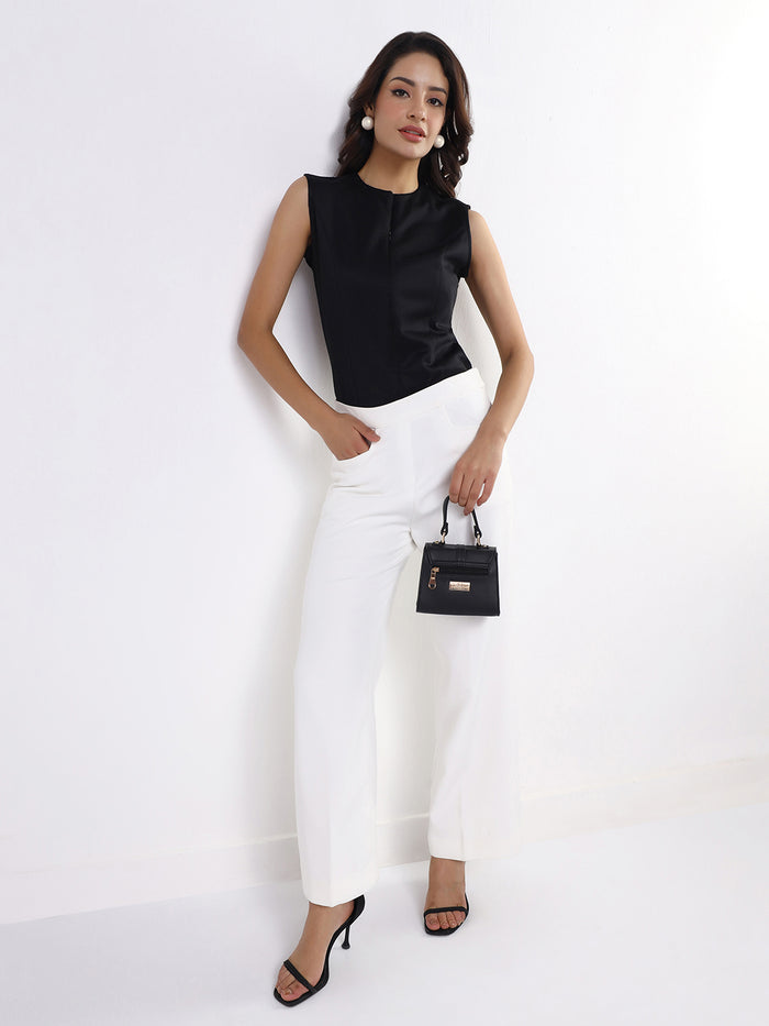 Women Black Sleeveless Top