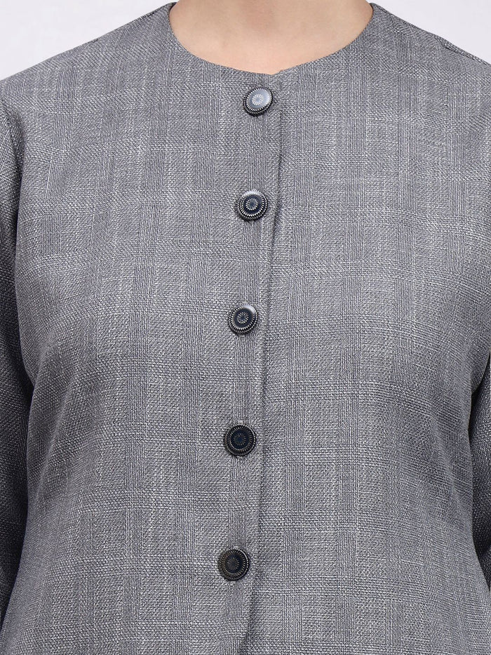 Women Grey Textured Top