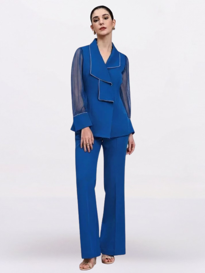 Women Ink Blue Structured Co-ord Set