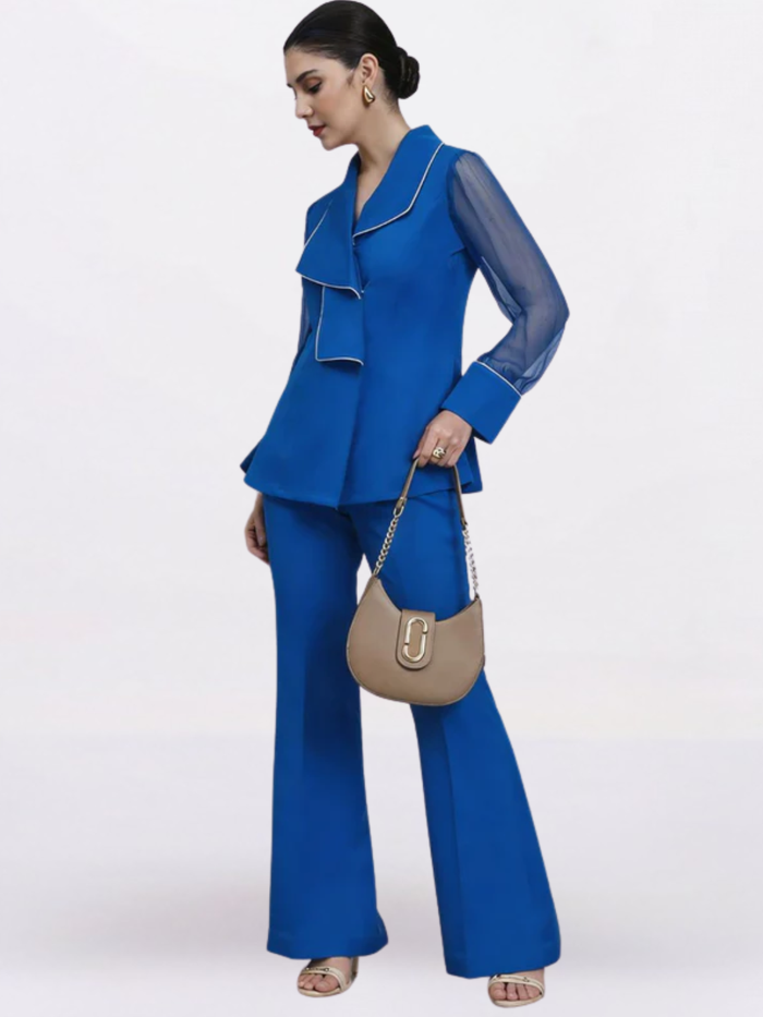 Women Ink Blue Structured Co-ord Set